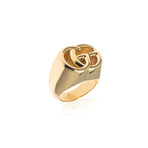 Gucci Running G 18k Yellow Gold Signet Style Ring // Ring Size: 6 // Store Display