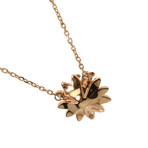 Gucci Flora 18k Rose Gold Diamond Flower Necklace // Store Display