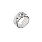 Gucci 18k White Gold Diamond Icon Ring // Ring Size: 5.75 // Store Display