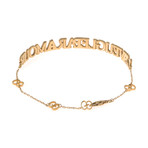 Gucci 18k Yellow Gold Diamond Blind For Love Bracelet // Store Display