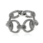 Gucci Horsebit Sterling Silver Diamantissima Link Bracelet // Store Display