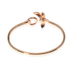 Gucci Flora 18k Rose Gold + Enamel Butterfly Bangle Bracelet // Store Display