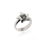 Blind for Love Sterling Silver Star Band Ring // Ring Size: 6 // Store Display