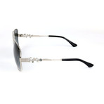 Women's Tonia Sunglasses // Silver + Gray Gradient