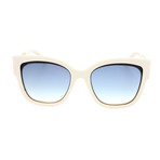 Women's Roxie Sunglasses // Ivory + Blue Gradient