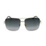 Women's Tonia Sunglasses // Silver + Gray Gradient