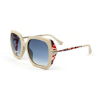 Women's Jona Sunglasses // Beige + Blue