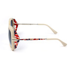 Women's Jona Sunglasses // Beige + Blue