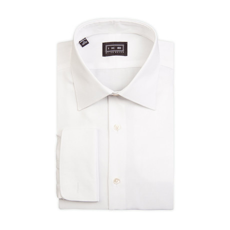 Mini-Pique French Cuff Dress Shirt // White (16 32/33)