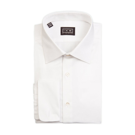 Herringbone French Cuff Dress Shirt // White (15 32/33)