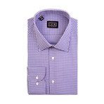 Milano Mini-Check Dress Shirt // Purple (15 32/33)