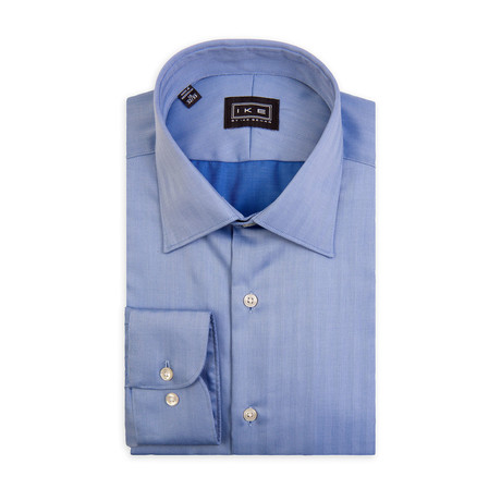 Vertical Chevron Dress Shirt // Blue (15 32/33)