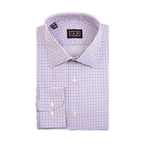 Firenze Check Dress Shirt // Pink + Blue (15 32/33)