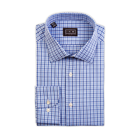 Paris Multi-Check Dress Shirt // Blue + White (15 32/33)