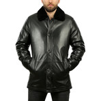 Sagis Leather Jacket // Black (M)