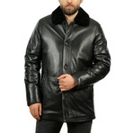 Sagis Leather Jacket // Black (M)