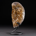 Polished Citrine Crystal Cluster + Custom Metal Stand V4