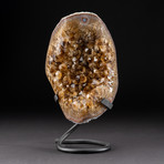 Polished Citrine Crystal Cluster + Custom Metal Stand V4