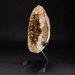 Polished Citrine Crystal Cluster + Custom Metal Stand V6
