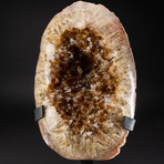 Polished Citrine Crystal Cluster + Custom Metal Stand V6