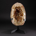 Polished Citrine Crystal Cluster + Custom Metal Stand V6