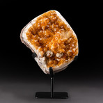 Polished Citrine Crystal Cluster + Custom Metal Stand V8