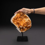 Polished Citrine Crystal Cluster + Custom Metal Stand V8