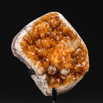 Polished Citrine Crystal Cluster + Custom Metal Stand V8