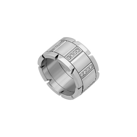 Cartier 18k White Gold Tank Francais Diamond Ring // Ring Size: 5.5 // Pre-Owned