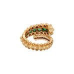 Lalaounis 18k Yellow Gold Diamond + Emerald Snake Ring // Ring Size: 7 // Pre-Owned