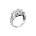 Bulgari 18K White Gold Trika Diamond Ring // Ring Size: 7 // Pre-Owned