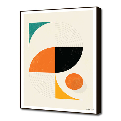Mid Century Modern Abstract Pop, Retro Style (16"W x 16"H x 0.2"D)