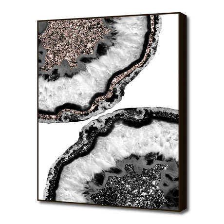 Yin Yang Agate Glitter Glam #1 #gem #decor #art (16"W x 16"H x 0.2"D)