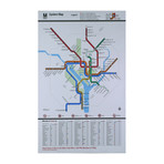 Washington DC Subway System Map // 2000 Serigraph