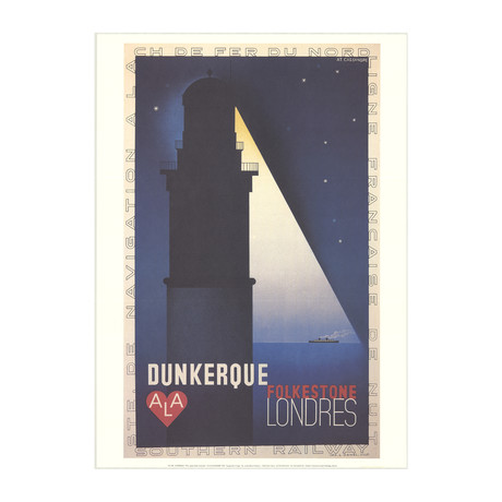 A.M. Cassandre // Dunkerque // 1998 Offset Lithograph