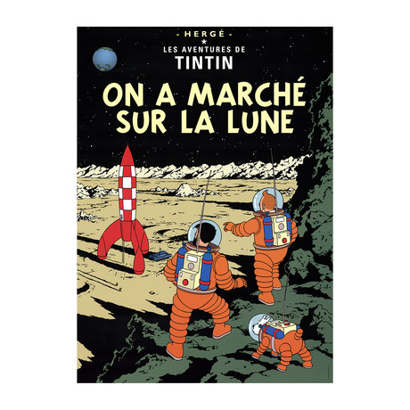 Herge // Les Aventures de Tintin: On a Marche Sur La Lune // 2010 Offset Lithograph