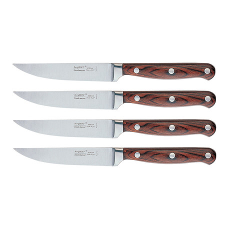 Pakka Wood Stainless Steel Steak Knives // Set of 4