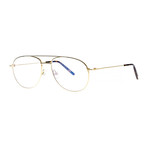 Men's Aviator Blue Light Blocking Glasses // Gold
