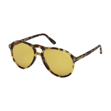 Men's Lenon Sunglasses // Light Havana + Yellow