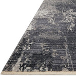 Samra Abstract Area Rug // Charcoal + Silver (2'7" x 8')