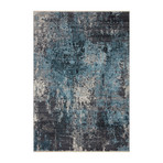 Samra Abstract Area Rug // Charcoal + Sky // 9'6" x 13'1"