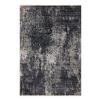 Samra Abstract Area Rug // Charcoal + Silver (2'7" x 8')