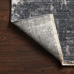 Samra Abstract Area Rug // Charcoal + Silver (2'7" x 8')