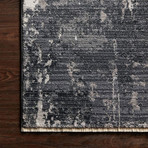 Samra Abstract Area Rug // Charcoal + Silver (2'7" x 8')