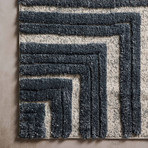 Hagen Geometric Area Rug //  Blue + White (2'7" x 4')