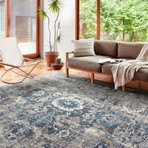 Samra Oriental Area Rug // Gray + Multicolor // 9'6" x 13'1"