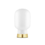 Amp Table Lamp // White + Brass