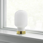 Amp Table Lamp // White + Brass