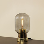 Amp Table Lamp // Smoke + Brass