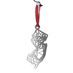 Stainless Steel Christmas Ornaments // New Jersey  // Set of 2